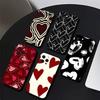 Full Screen Love Phone Case For IPhone 17 Air 16 15 14 13 Pro Max 11 12 Black Silicone Cover