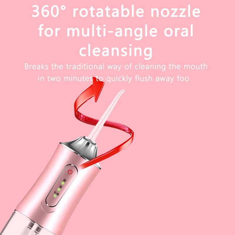 Rechargeable Water Dental Flosser Teeth Pick: Portable Cordless Oral Irrigator Travel Cleaner IPX7 Waterproof Electric Waterflos