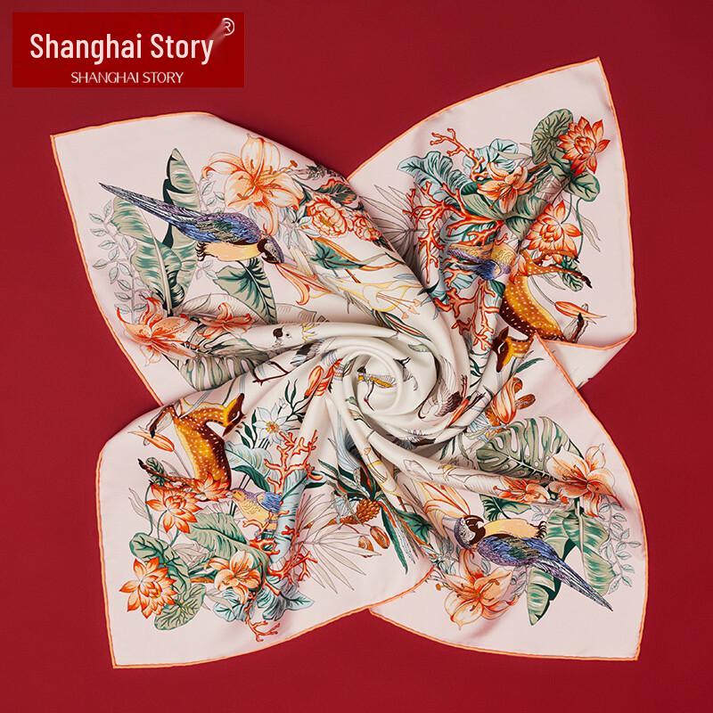Shanghai Story Forbidden City Collaboration 100% Mulberry Silk Scarf
