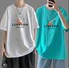Men T-shirt Beach Trendy Print Tees Summer O-neck Short Sleeve Thin Shirt Soft Casual Loose Pullover for Teenage Students