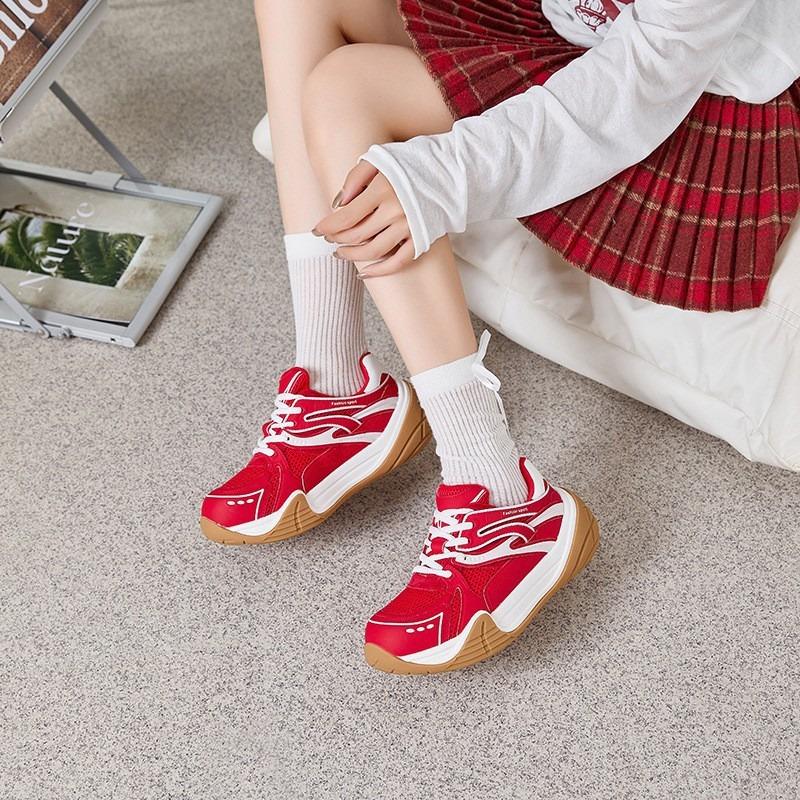 thick-soled dad shoes women's summer mesh thin lightweight color matching casual sports shoes