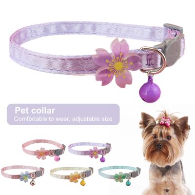 Cat Collar Night Glowing Flower Anti-lost Adjustable Breakaway Pet Dogs Cats Flower