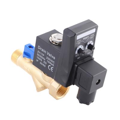 G12 DN15 Automatisches elektronisches zeitgesteuertes Ablassventil für Luftkompressor-Kondensat (AC230V)