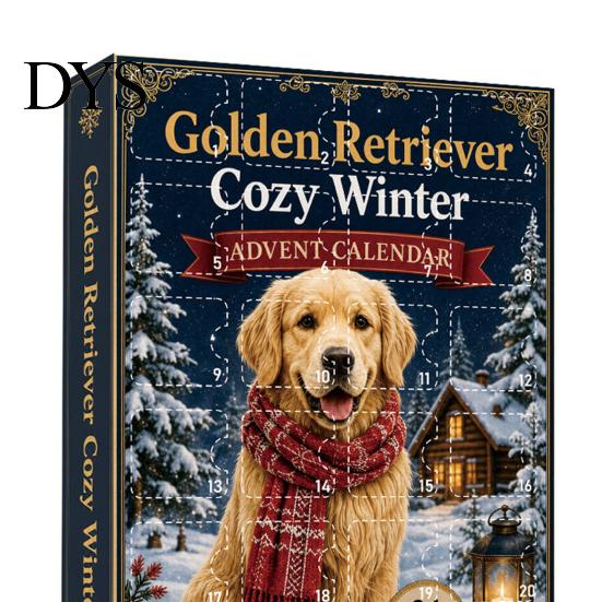 Seasonal Decorative Pendants Dog Advent Calendars 2026, 2D Acrylic Ornaments Christmas Countdown Calendar, Surprise Cute Flat Puppy Hanging