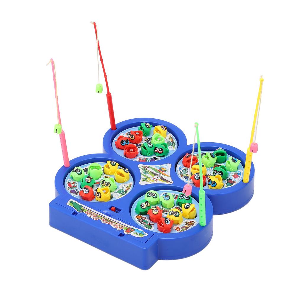 Magnetic Electric Fishing Game Toys Retro Classic Rotating Fishing Game Board Develop Sensitivity for Kids with Music