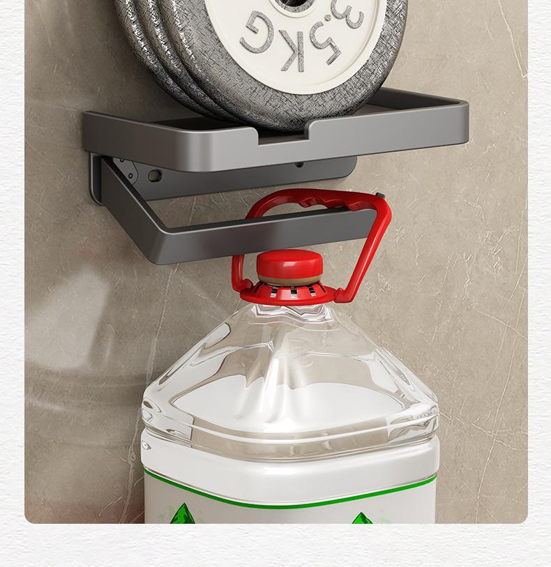 Gun Gray Toilet Tissue Holder & Mobile Phone Shelf | Punch-Free Wall-Mounted Bathroom Organizer