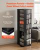 Media Storage Cabinet, CD Rack Tower, 34 Compartments Rotating Media Tower Rack for CDs, DVDs, Books and Game Discs, DVD Stand for Living Room, Home