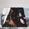 Tomb-Raider Lara Croft Fashion Blanket Velvet Autumn Winter Survival Video Game Breathable Lightweight Throw Fashion Blanket for Outdoor