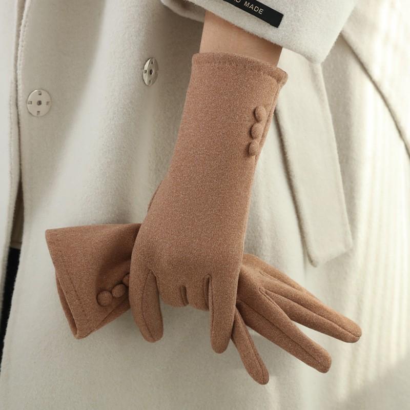 Windproof Touchscreen Gloves For Driving And Cycling, Winter Warmth, Student Thick Winter Fleece, Driving And Cycling In Winter.