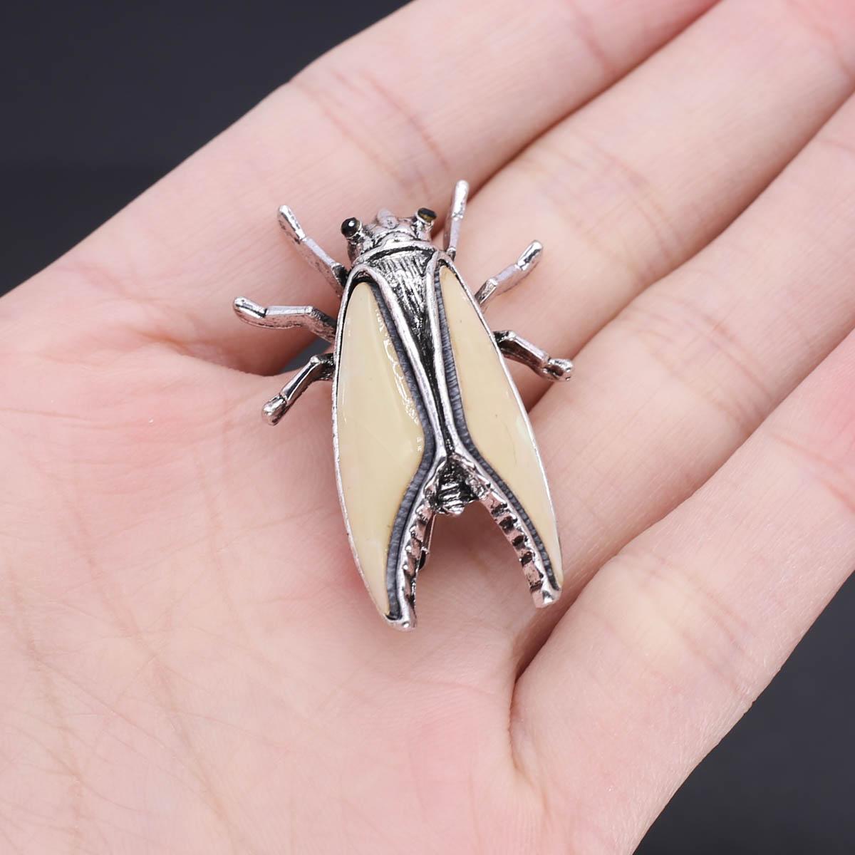 

1 шт. Брошка у формі цикади з натуральної мушлі для жінок, чоловіків, ювелірних виробів, подарунків 40x28 мм 1Pcs/40x28mm