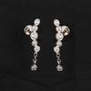 White Cubic Zirconia Earrings 925 Sterling Silver Rhodium Fine Jewelry Gift for Her