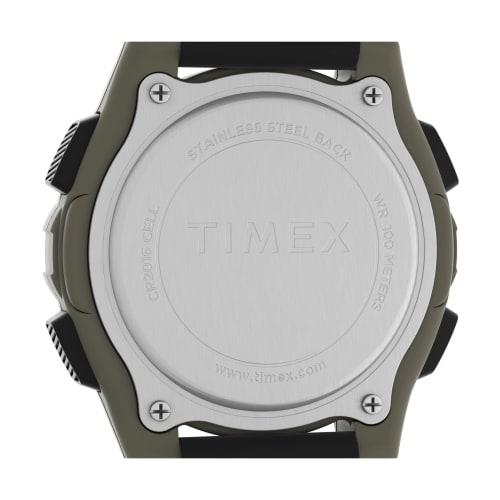 Timex Men's Expedition 41mm Watch - Black Strap, Digital Dial, Green Case, Black, Modern Design