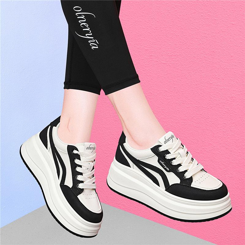 

Little white shoes women s new autumn and winter muffin thick-soled heightening board shoes small man versatile sports and casual shoes fashion 35