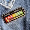2pcs My Social Battery Pin Mood Change Brooch For 7 Days A Week Functional Aesthetic Brooch For Gifts