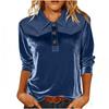 Damen Farbblock Casual Mode Pullover Langarm Top