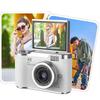Fotocamera Digitale 4K 48MP Compatta Piccola Fotocamera Zoom 8X Fotocamera per Vlogging Schermo Ribaltabile 180 Videocamera per Adolescenti Adulti Principianti