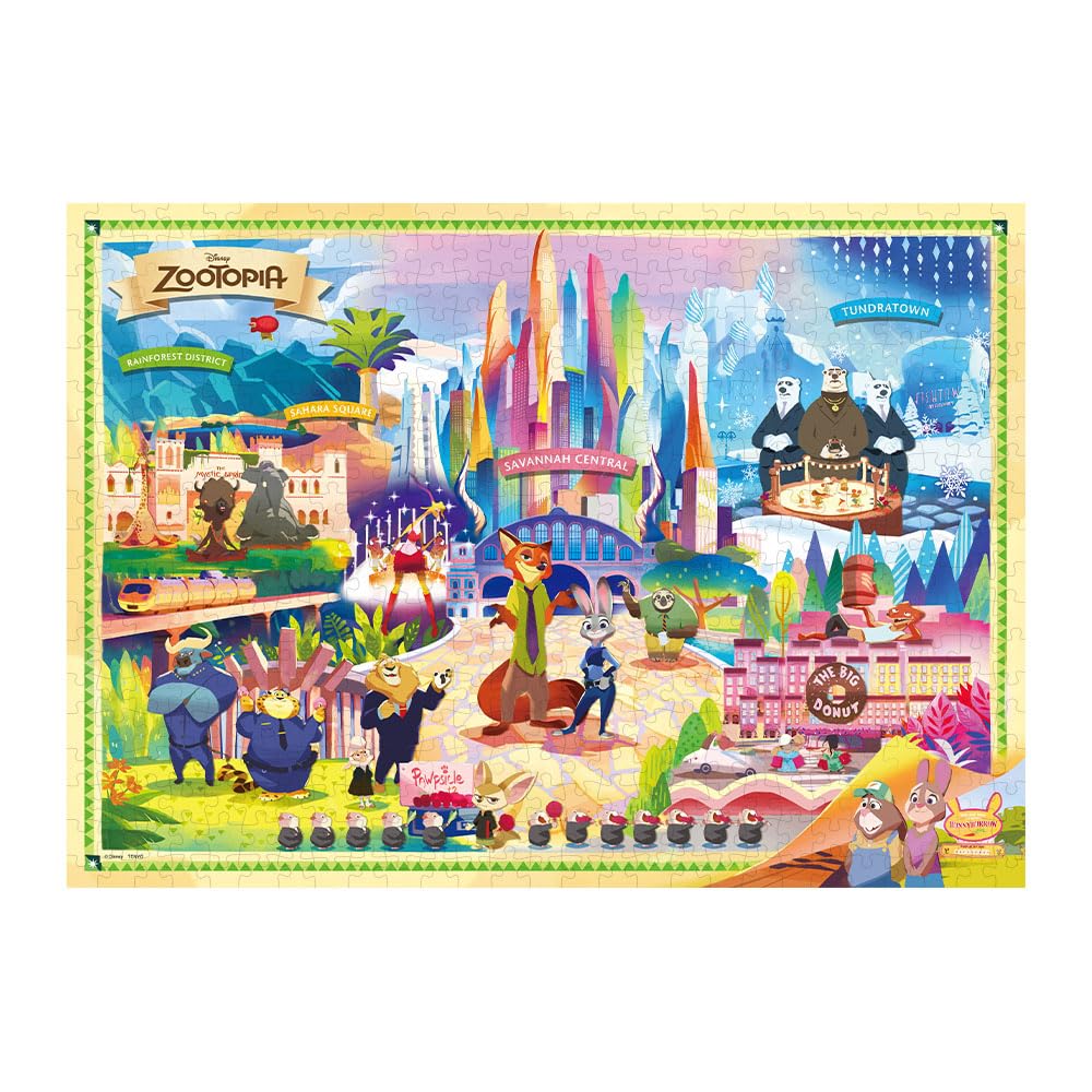 Tenyo (Tenyo) [Made in Japan] 500-Piece Jigsaw Puzzle Disney Zootopia Welcome to Zootopia (35x49cm) D-500-645, Includes Glue, Spatula, and Service