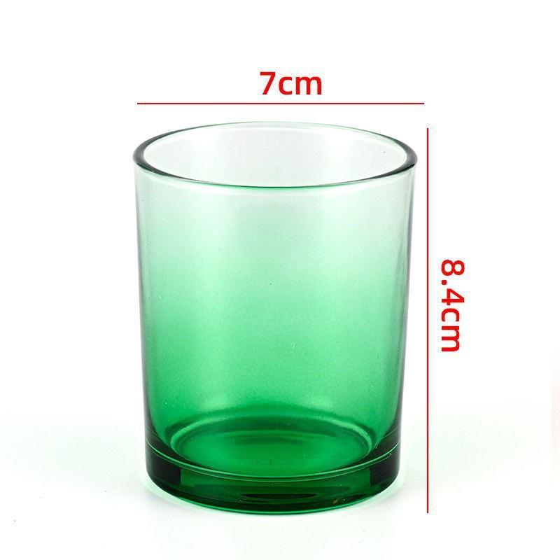 Colored Frosted Glass Candle Jar with Optional Lid - Creative Wide Mouth Design