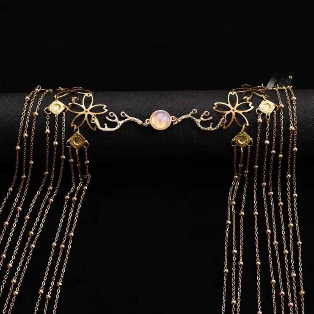 Long Tassel Rhinestone Head Chain Retro Forehead Chain Fringe Hair Accessories  Party