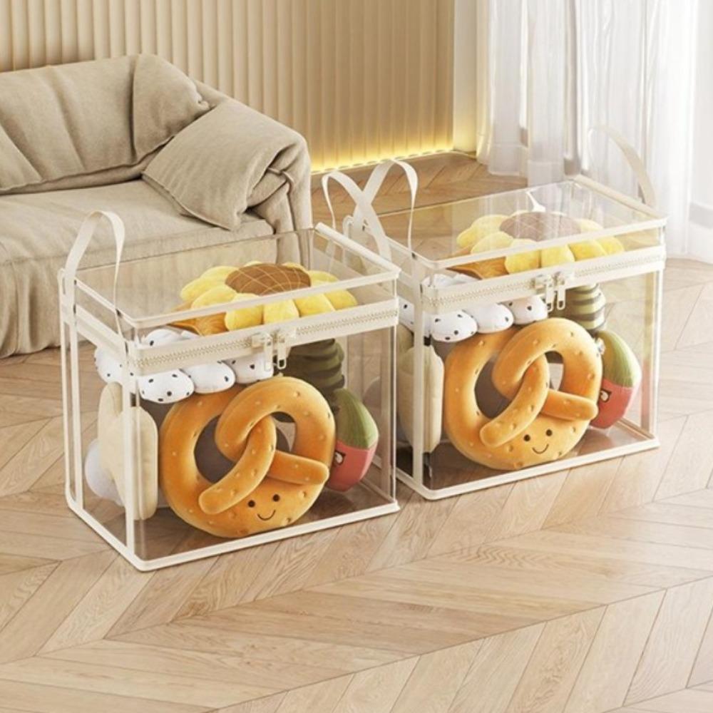 Clear Doll Organizing Bag PVC Plush Toy Storage Bag Dustproof Stuffed Toy Storage Box Home