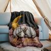 1PC Custom Name Moonlit Dreams Sheep outdooor Flannel blankets Throw Blanket All-Season Throw Gift Bedspread for Couch, Bed, Camping Holiday Birthda