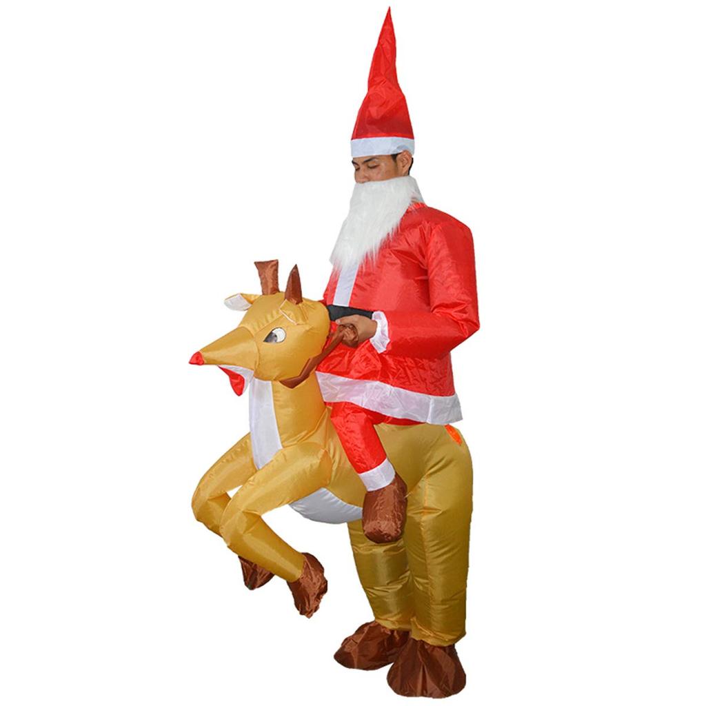 Cosplay Kostyme Oppblåsbar Reinsdyr Julenissen Luftfylt Oppblåsbar Luft Morsomt Kostyme One Size Passer Alle zk1062 (For voksne)