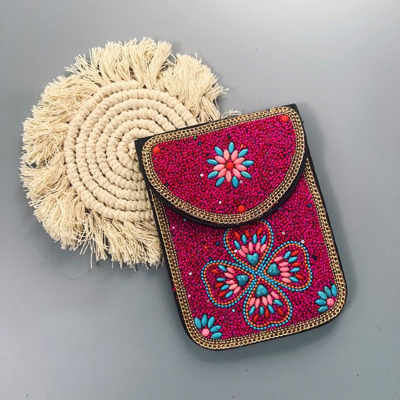 Boho Vintage Veske - Flerroms premium tekstur myk moteriktig allsidig håndlaget dusk risperler