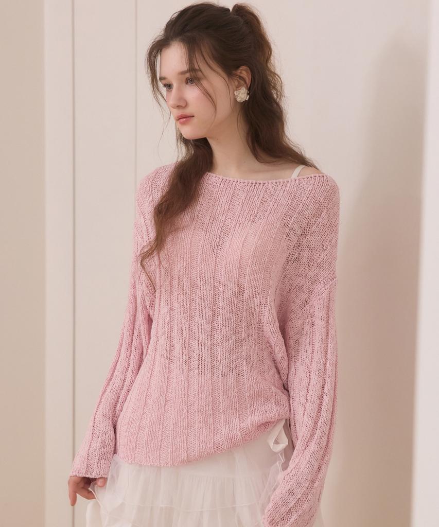ADAUL Soft Bloom Cable Knit - Pink