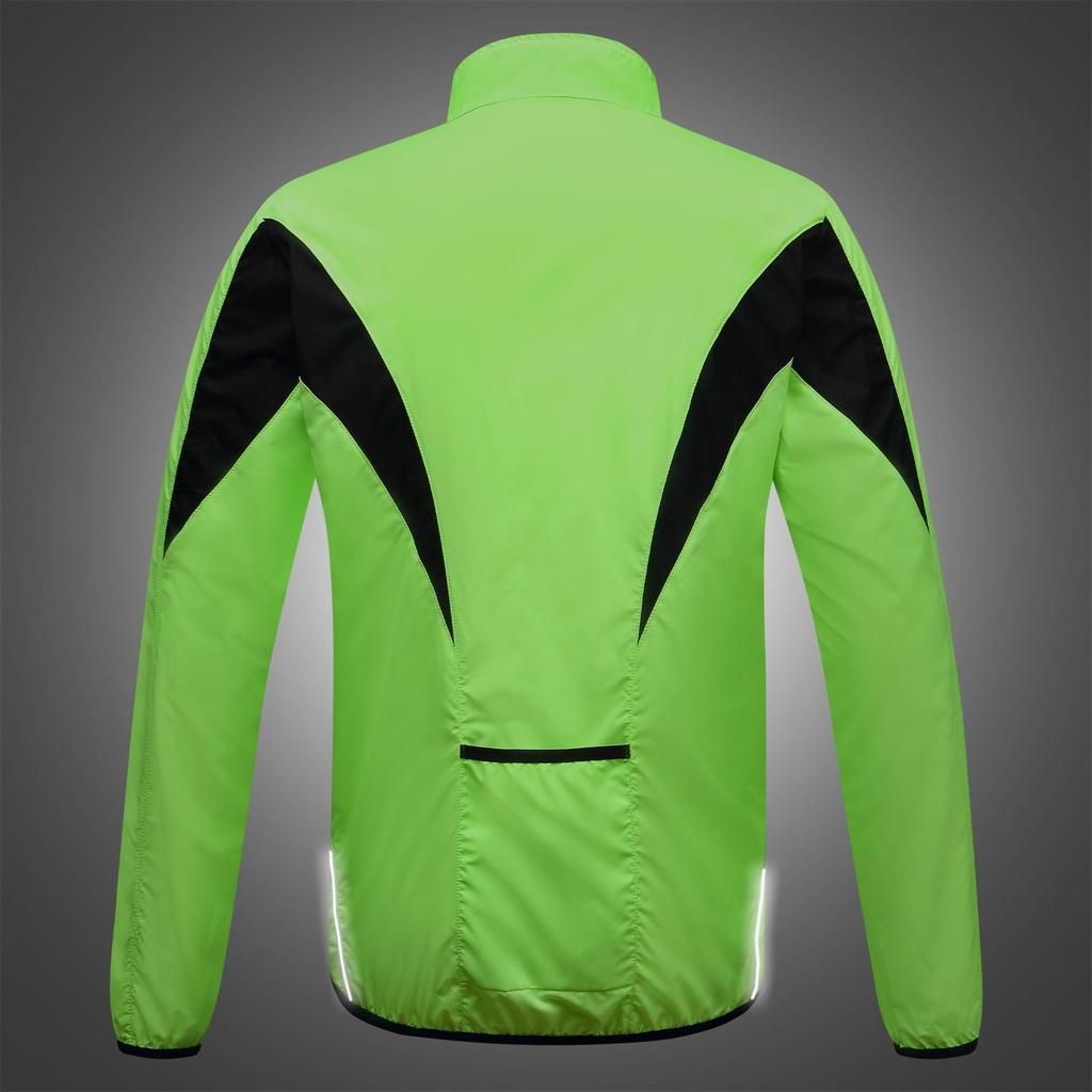 Wosawe Męska Kurtka Rowerowa Przeciwsłoneczna Wiatrówka Rowerowa Cienkie Koszulki MTB Odzież Sportowa do Biegania Wiatrówka Rowerowa Odblaskowa