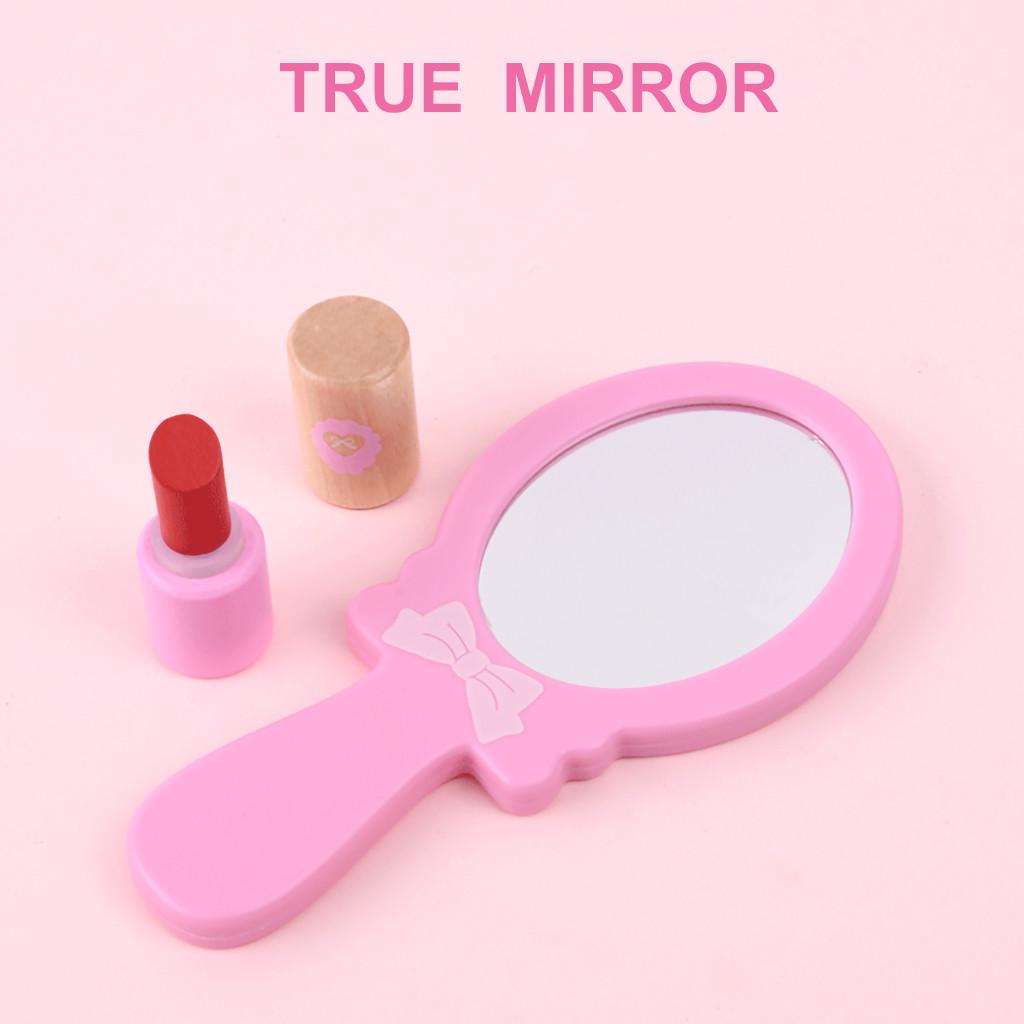 Children's Wooden Simulation Girl Princess Makeup Cosmetic Bag  Set Toy