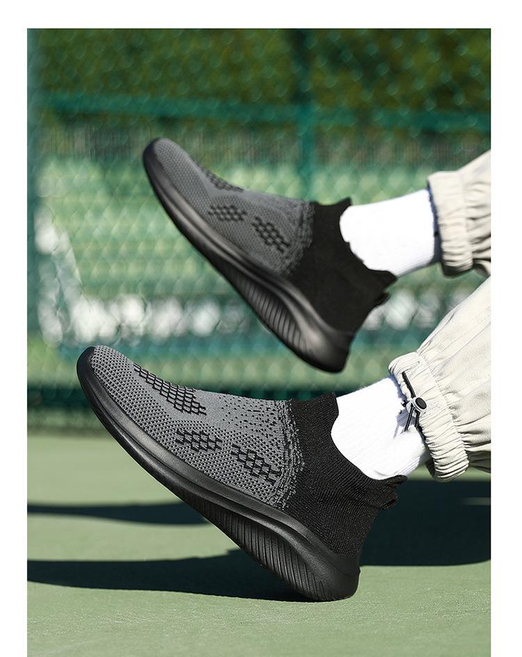 Unisexové ležérní běžecké boty s tlustou podrážkou a létajícím tkaným svrškem