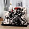 3D Cartoon Jojo's Bizarre Adventure Anime Blanket,Soft Throw Blanket for Home Bedroom Bed Sofa Travel Picnic Office Cover Kids