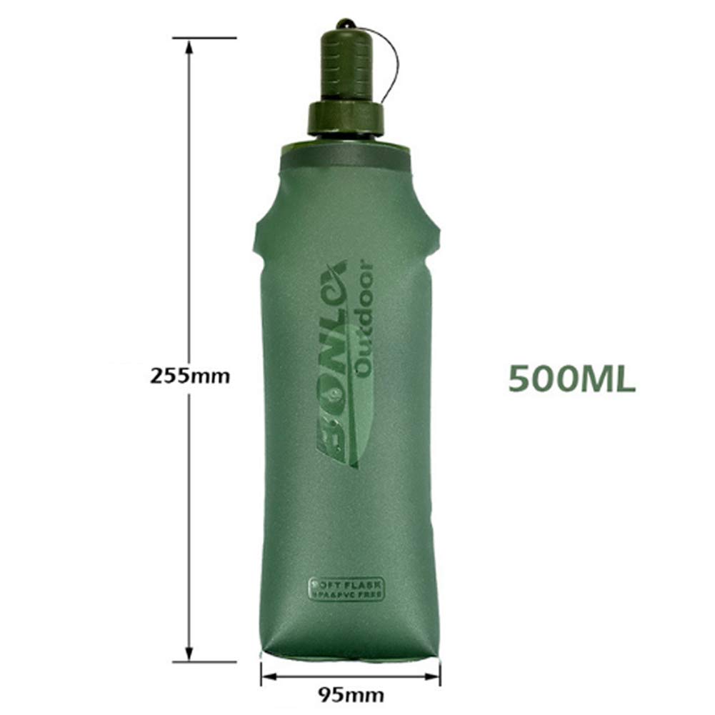 Cangad Foldable TPU Water Sports Water Hiking Hydration Water Carrying Ideal for and Easy To 500ml Bottle, Bottle, Bag, Bag, Camping, Cycling, Hiking,