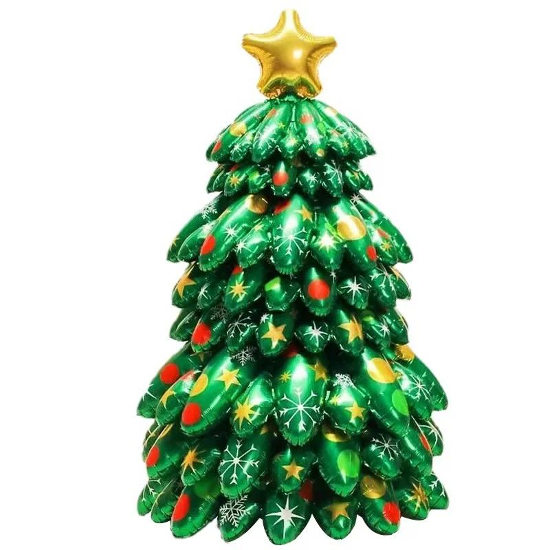 

Украшения из воздушных шаров для рождественской тематической вечеринки, фольгированные шары для рождественской елки, украшения для рождественской вечеринки 2025 года, новогодний декор 120cm