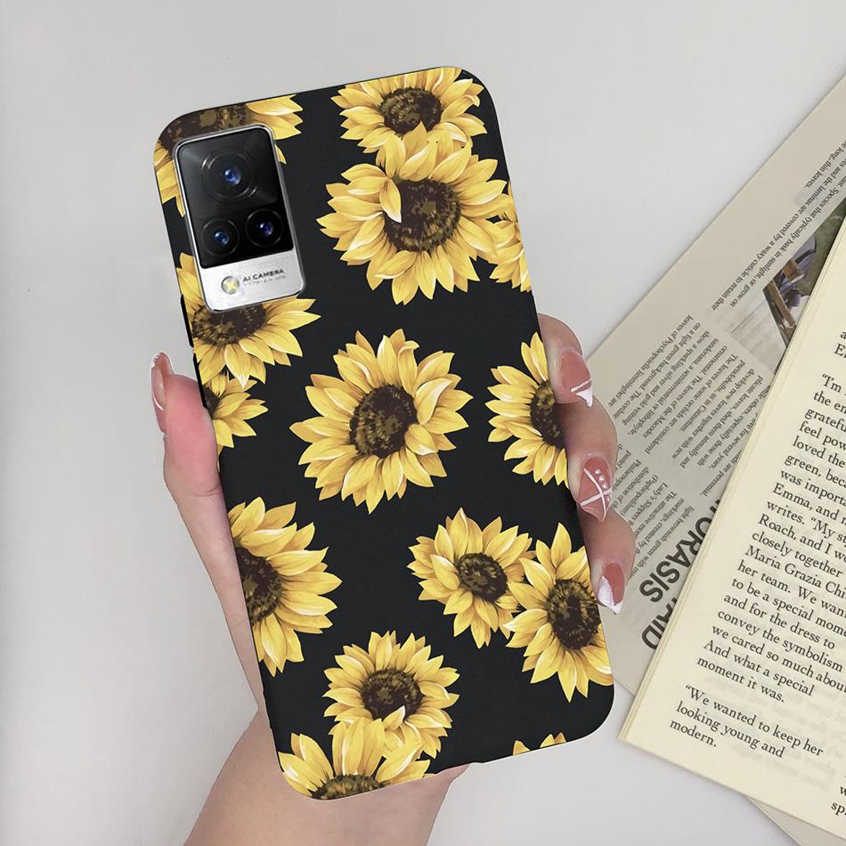For Vivo V21 Case V2066 V2050 Soft Silicone Cute Painted Cover For Vivo V21E V 21 4g 5g Phone Cases Shockproof Bumper Slim Funda