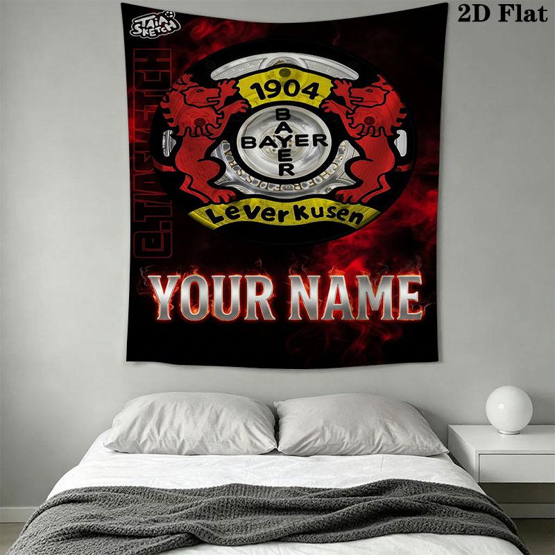 Custom Bayer Leverkusen Wall Hanging Printed Fabric Blanket Decorative Tapestries for Bedroom Living Room Home Decor