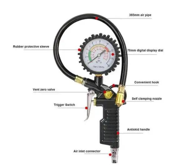 

Digital Vehicle Tester Inflation Monitoring Auto Tire Pressure Gauge Pressure Gun Car Air Pressure Compressor Inflator Gauge
