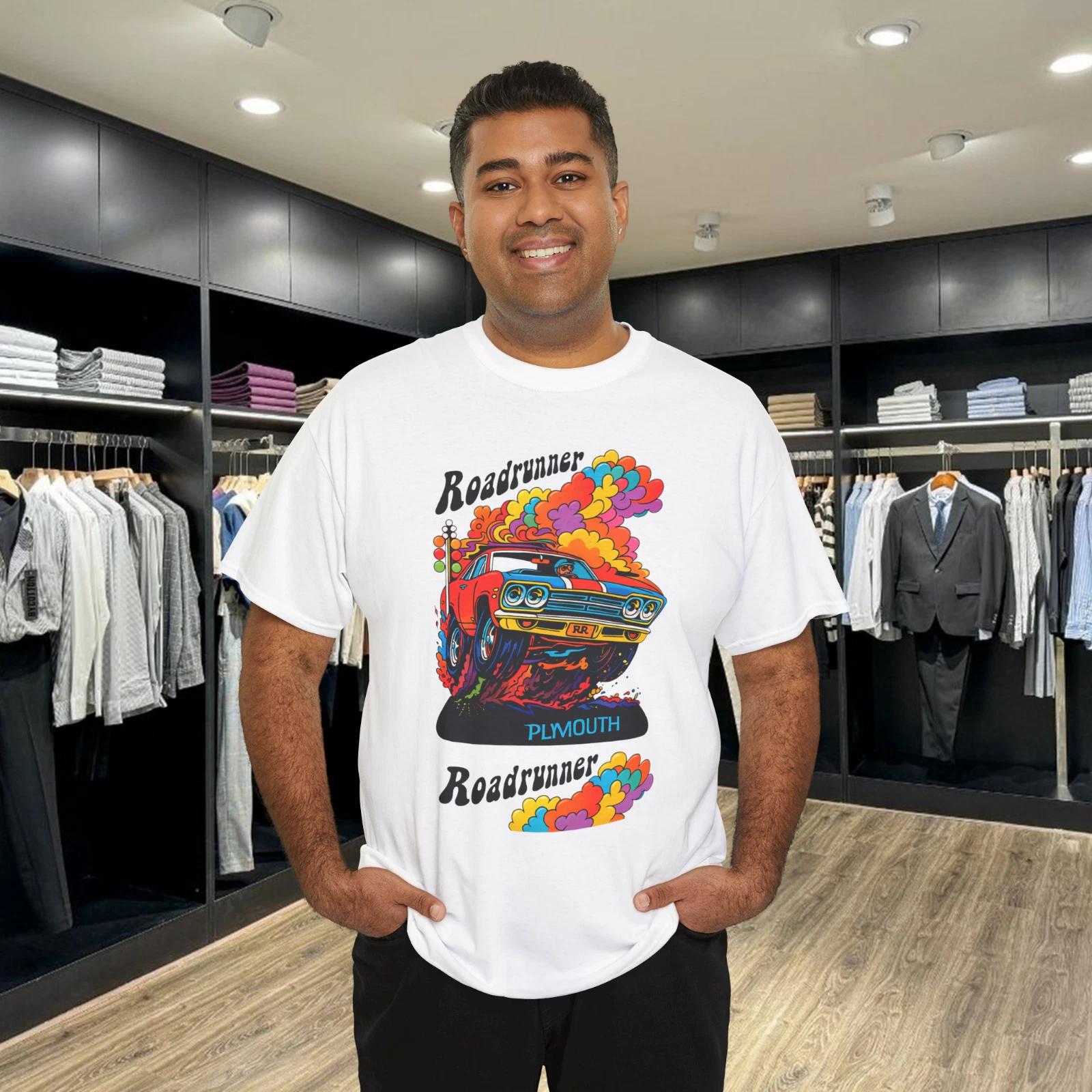 Mopar Plymouth Road Runner Car Cotton Unisex T-Shirt L