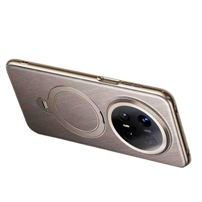 Premium Leather Phone Case Mate 80 Pro With 360 Rotating Magnetic Kickstand Full Camera Protection