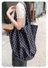 Korean Style Polka Dot Nylon Tote Bag - Fashionable Casual Handbag with Large Capacity for Women
