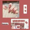 Blush Ombre Press-on Nails with Heart Rhinestones