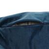 Les Trésors De Lily [Q4407] - Blue 'Charleston' Velvet Cushion - 40 Cm
