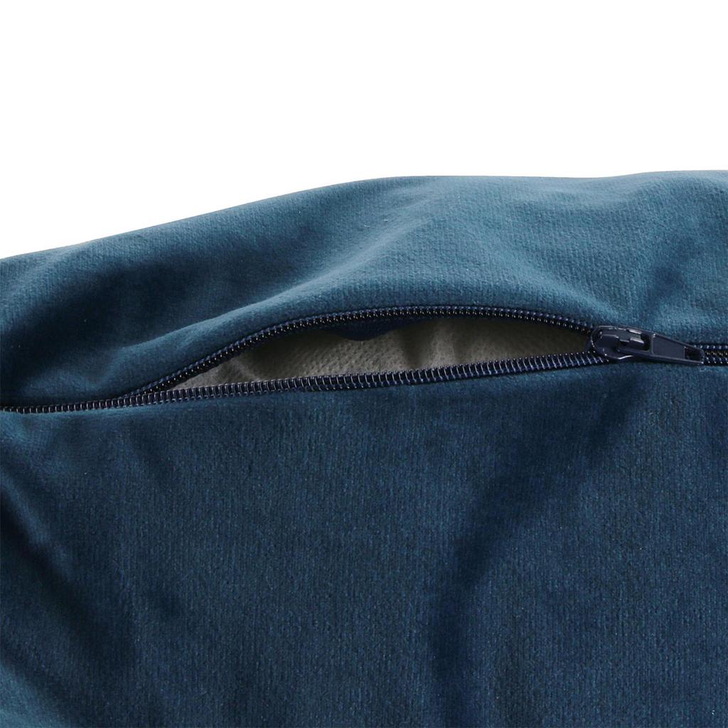 Les Trésors De Lily [Q4407] - Kissen Samt 'Charleston' blau - 40 cm