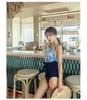 Floral Sexy Triangle One-Piece Swimsuit for Hot Spring and Seaside Vacation