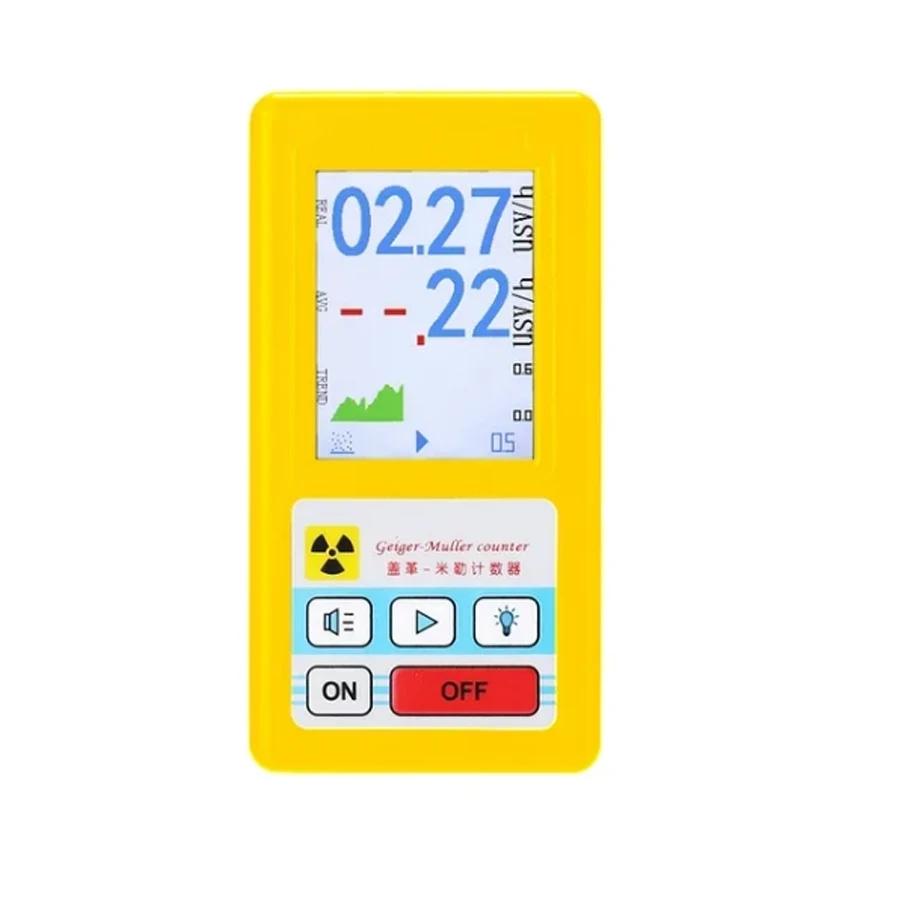 

BR-6 счетчик Гейгера детектор ядерного излучения персональный дозиметр рентгеновский бета-гамма детектор ЖК-дисплей радиоактивный тестер мраморный инструмент жёлтый