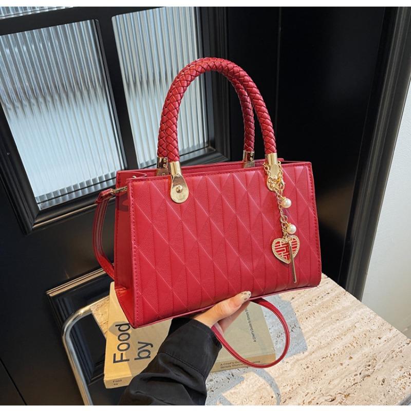 

Large-capacity bags for women s niche, usually available in red envelopes, portable red wedding special female bride tote bag