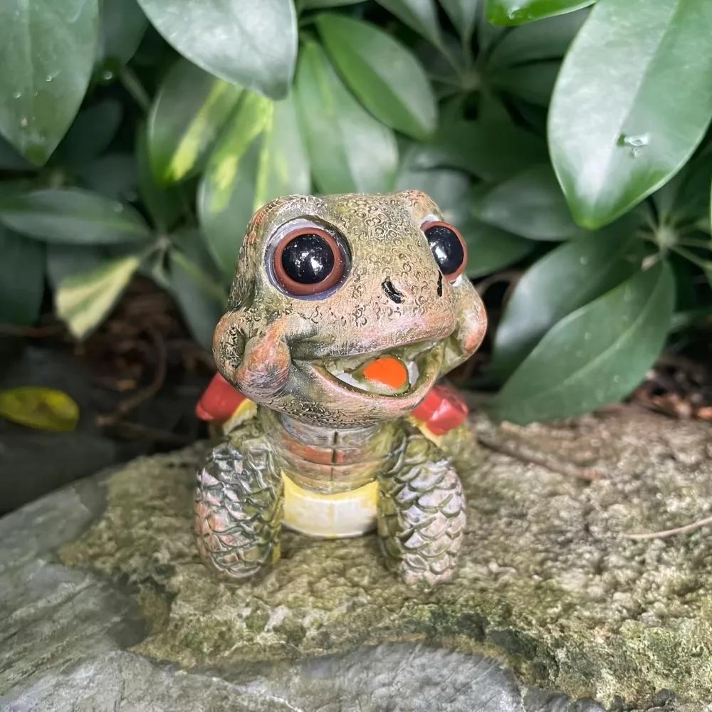 Charming Cartoon Big Eyed Turtle - Resin Crafts for Garden, Courtyard, Home Decoration Miniatures