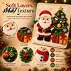 Indoor Outdoor DIY Decor Christmas Magic Felt Sticker Art Kit for Kids, 3D Layered Santa & Tree Custom Sculpting Set Craft Set, No Mess Peel