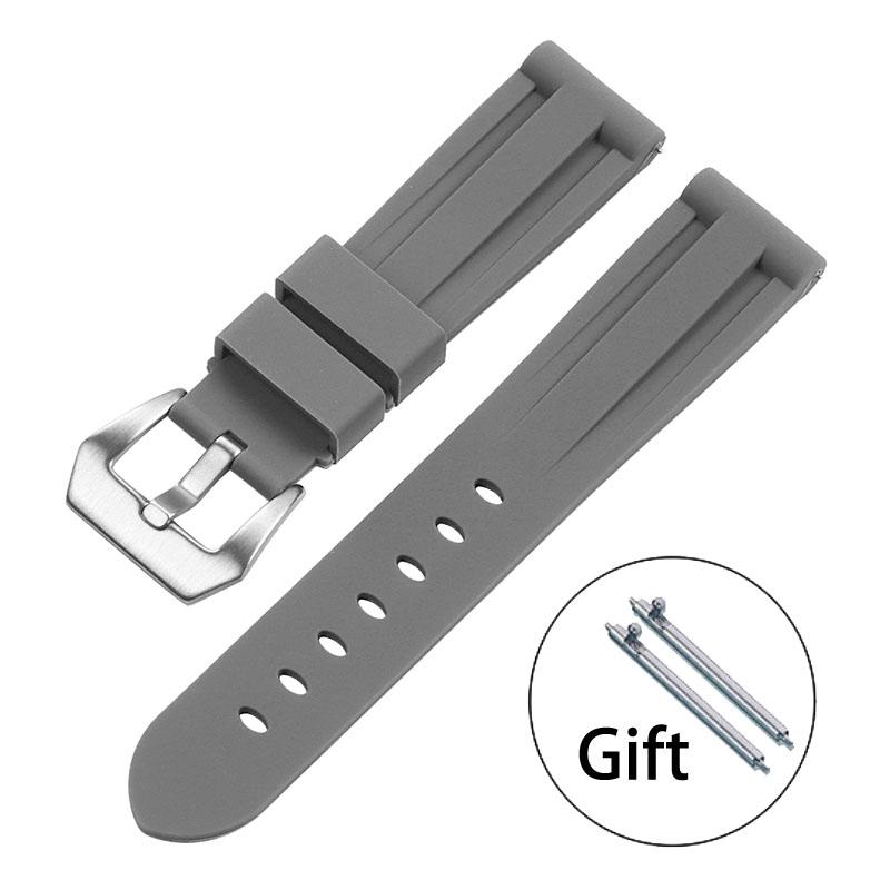 20mm 22mm 24mm 26mm Silikon Uhrenarmband für Panerai SUBMERSIBLE PAM441 Pa111 359 Gummi Uhrenarmband Herren Armband Zubehör