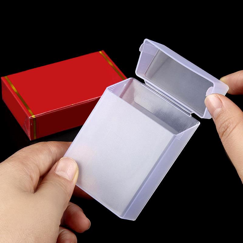 Transparent Plastic Storage Box Pocards Small Card Storage Box Cigarette Case